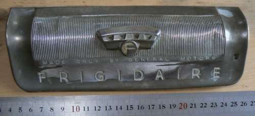 Vintage chrome Frigidaire GM General Motors emblem