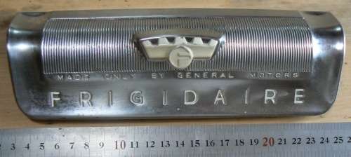 Vintage chrome Frigidaire GM General Motors emblem