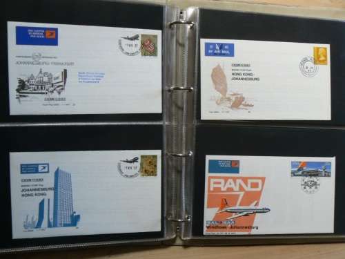 SA Airways First Flight cover collection #1-50, but #30 missing - some duplicates, 59 in total