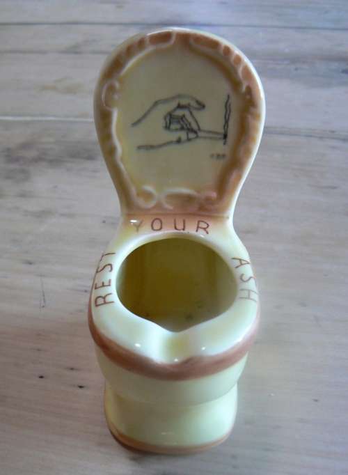 Vintage toilet / bathroom ashtray