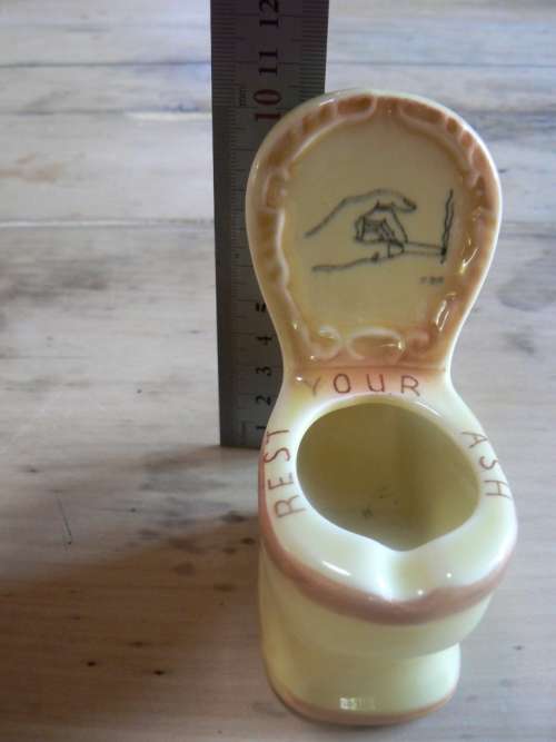 Vintage toilet / bathroom ashtray