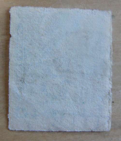 1878 Chile 5 Centavos blue, used not hinged - off centre