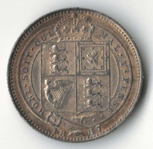 1887 Great Britain silver 1 Shilling
