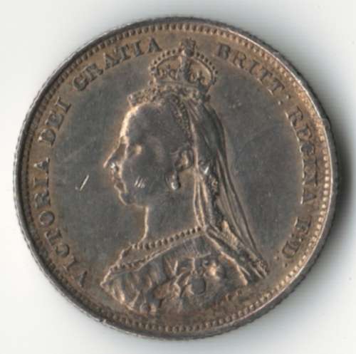 1887 Great Britain silver 1 Shilling