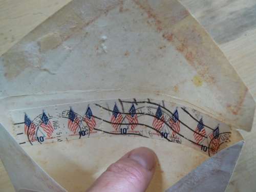 Postal History: 1968 Airmail 25c USA Jacksonville to Turffontein, with USA 10c 1973 coil of 5 used