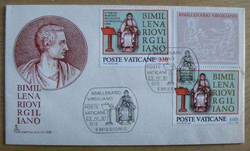 1981 Vatican lot of 9 FDCs `CAPITOLIUM`, including 2 variants of #128