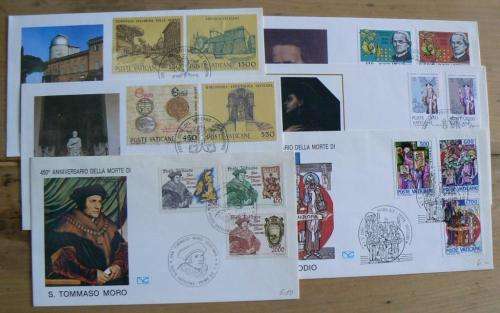 1984 & 1985 Vatican lot of 6 FDCs `NUOVE CAPITOLIUM`