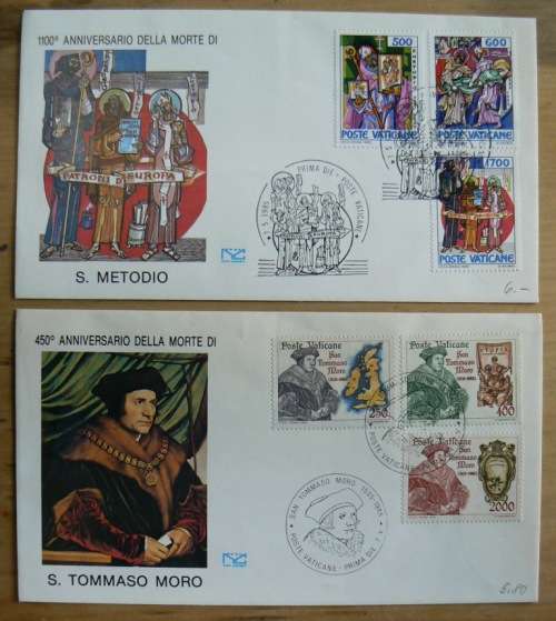 1984 & 1985 Vatican lot of 6 FDCs `NUOVE CAPITOLIUM`