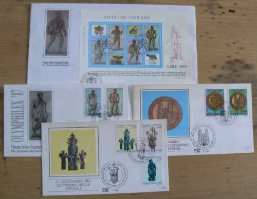 1987 Vatican lot of 4 FDCs `NUOVE CAPITOLIUM`