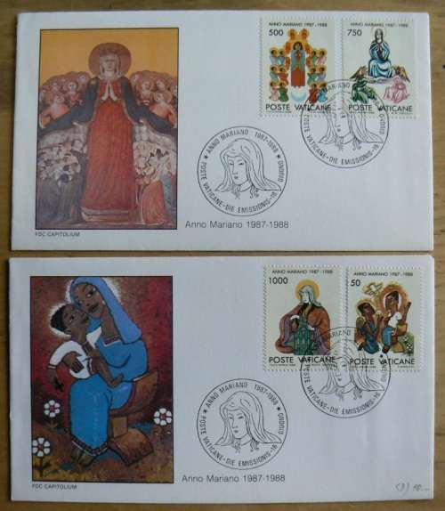 1988 Vatican lot of 7 FDCs `CAPITOLIUM`