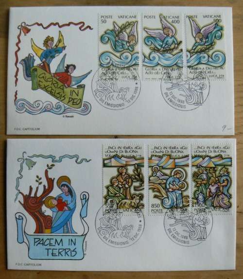 1988 Vatican lot of 7 FDCs `CAPITOLIUM`
