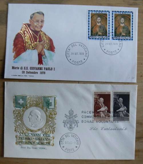 Vatican lot of 4 `ROMA` FDCs, as per photos: 1963, 1977 & 1978 (x2)