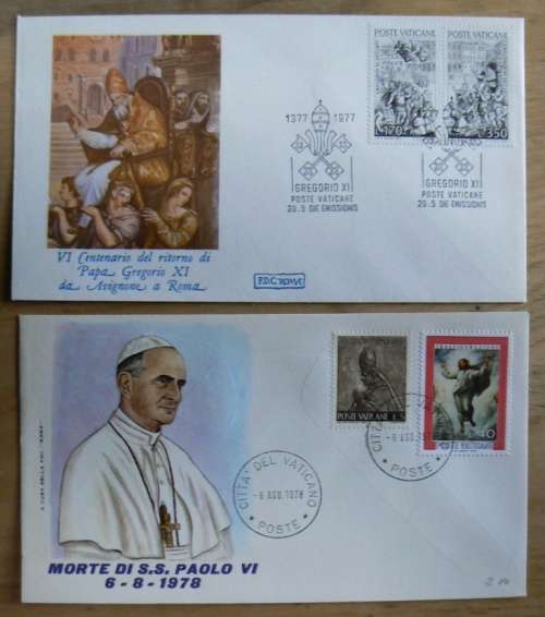 Vatican lot of 4 `ROMA` FDCs, as per photos: 1963, 1977 & 1978 (x2)