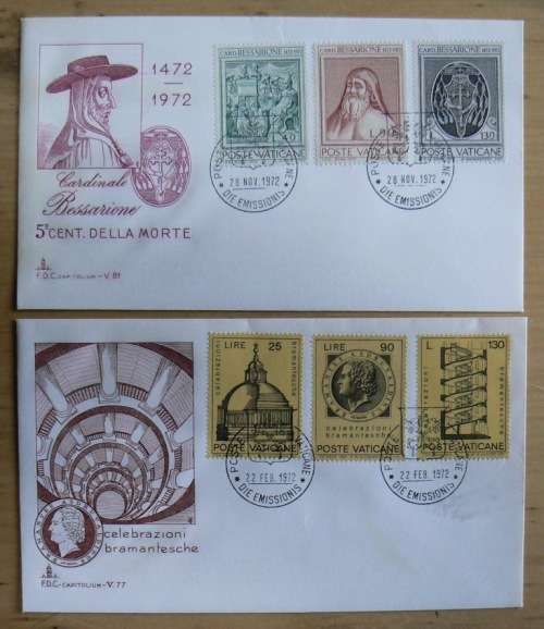1972 Vatican lot of 7 FDCs `CAPITOLIUM`