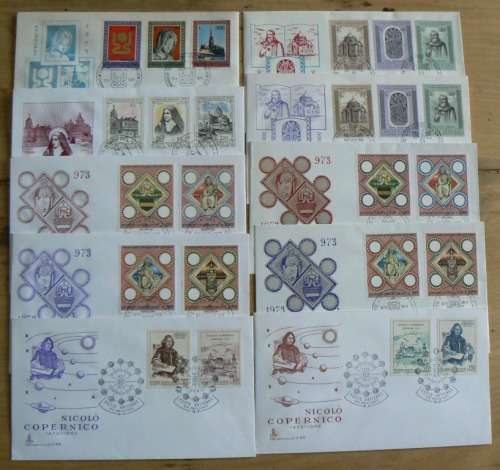 1973 Vatican lot of 10 FDCs `CAPITOLIUM`
