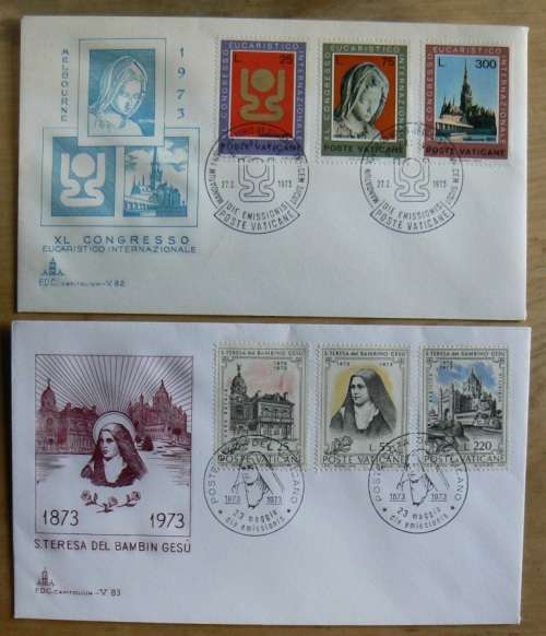1973 Vatican lot of 10 FDCs `CAPITOLIUM`