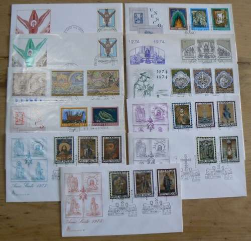 1974 Vatican lot of 11 FDCs `CAPITOLIUM`