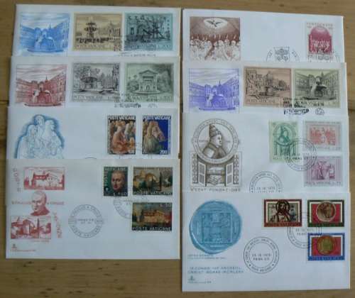 1975 Vatican lot of 8 FDCs `CAPITOLIUM`