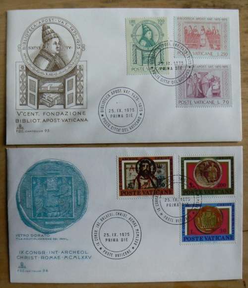 1975 Vatican lot of 8 FDCs `CAPITOLIUM`
