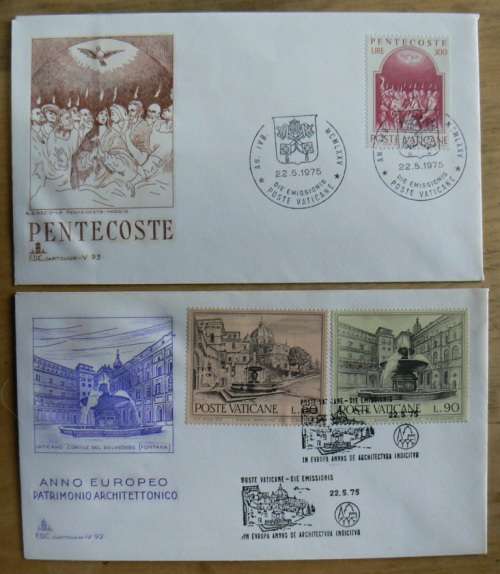 1975 Vatican lot of 8 FDCs `CAPITOLIUM`