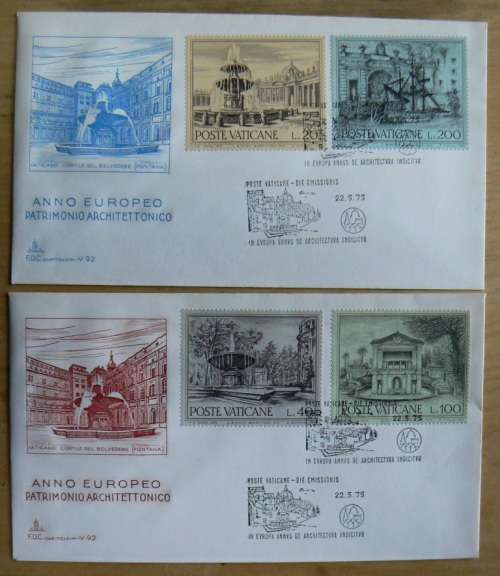 1975 Vatican lot of 8 FDCs `CAPITOLIUM`