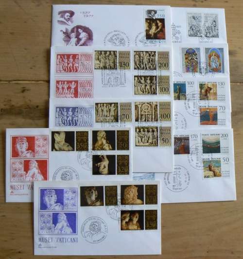1977 Vatican lot of 9 FDCs `CAPITOLIUM`