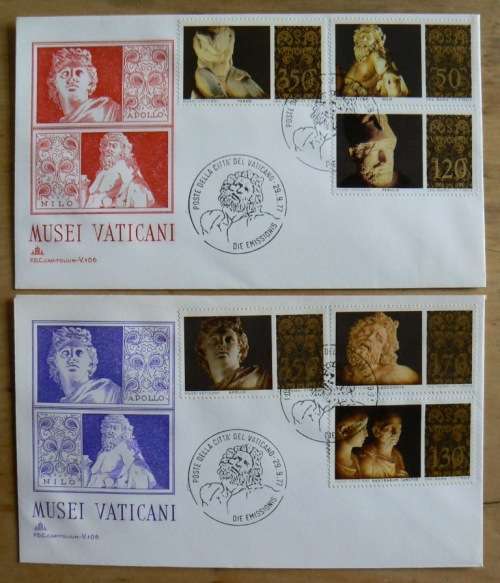 1977 Vatican lot of 9 FDCs `CAPITOLIUM`