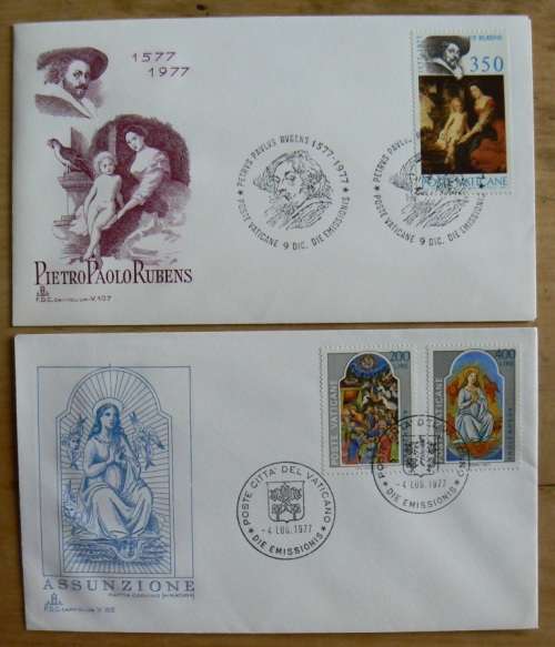 1977 Vatican lot of 9 FDCs `CAPITOLIUM`