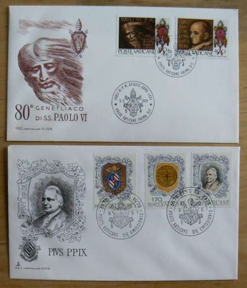 1978 Vatican lot of 11 FDCs `CAPITOLIUM`