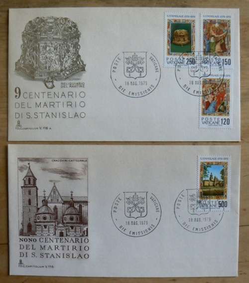 1979 Vatican lot of 8 FDCs `CAPITOLIUM`