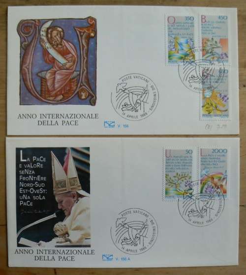 1986 Vatican lot of 8 FDCs `NUOVE CAPITOLIUM`