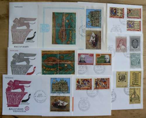 1972 Vatican lot of 8 FDCs `FILAGRANO`