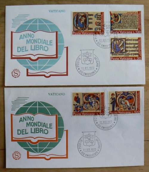 1972 Vatican lot of 8 FDCs `FILAGRANO`
