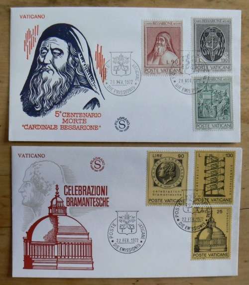 1972 Vatican lot of 8 FDCs `FILAGRANO`