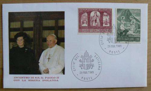 1985 Vatican cover with 1966 stamps