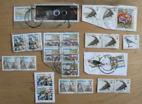 Zimbabwe 2000 lot of used multiples & high values
