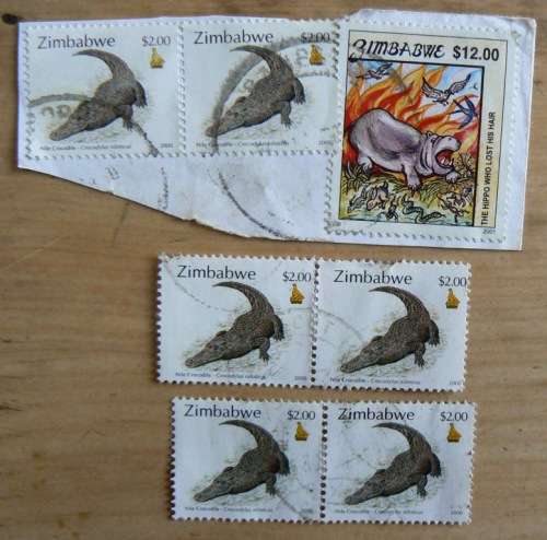 Zimbabwe 2000 lot of used multiples & high values