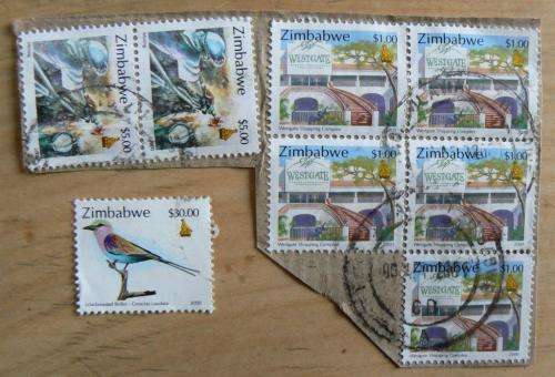 Zimbabwe 2000 lot of used multiples & high values