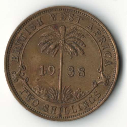1938KN British West Africa 2 Shillings