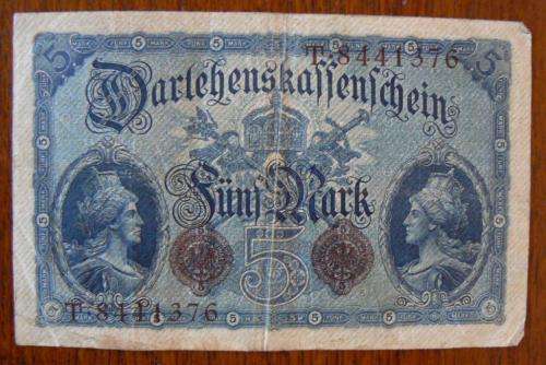 Germany State Loan Currency 5 Mark - 5 August 1914, First Issue p.47