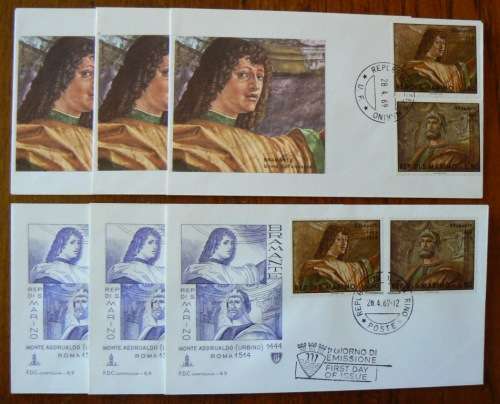 1969 San Marino pair of Bramonte FDCs - more than one set available