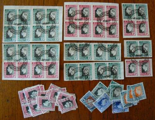 1937 Union lot of 66 used Coronation stamps - see listing for details