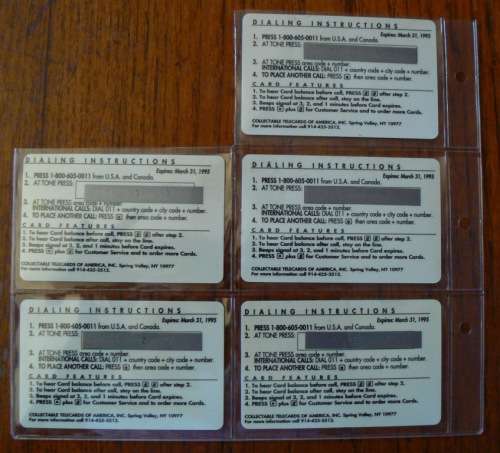 Full set of 5 highly collectable USA National Society of Clowns $5 phone cards
