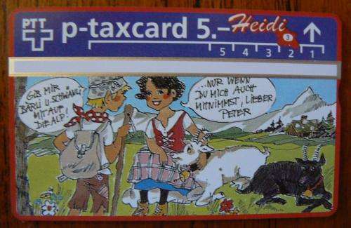 1993 Switzerland Heidi 3 collectible phone card with CoA