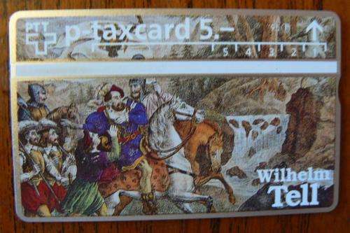 Switzerland collectible Wilhelm Tell 5 Fr phone card with CoA 1995