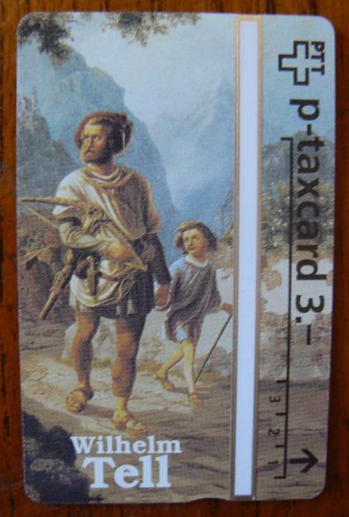 Switzerland collectible Wilhelm Tell 3 Fr phone card with CoA 1993 - only 1 500 made