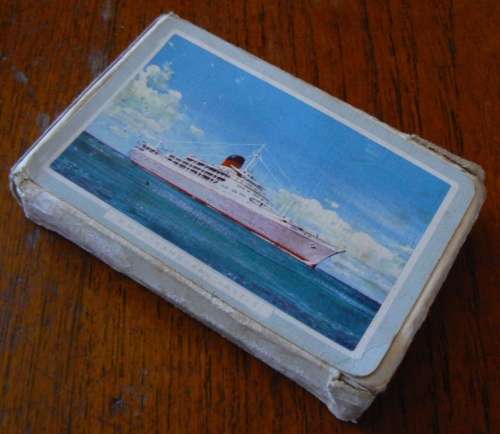 Pack of vintage Transvaal Castle (Union Castle) line playing cards, complete