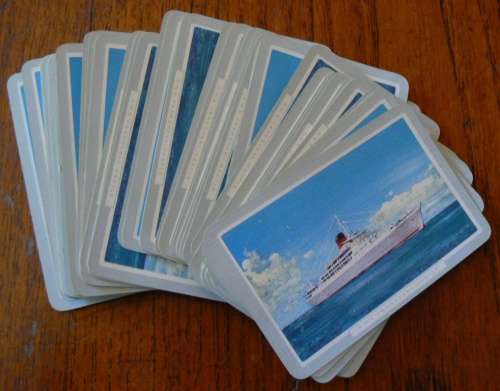Pack of vintage Transvaal Castle (Union Castle) line playing cards, complete