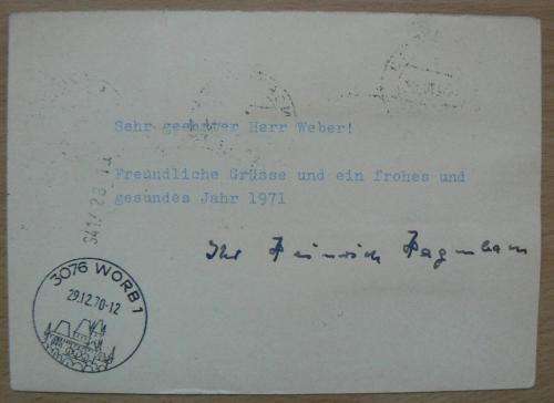 Switzerland & Germany stamps on prepaid Swiss surcharged post card airmail express Northeim to Worb
