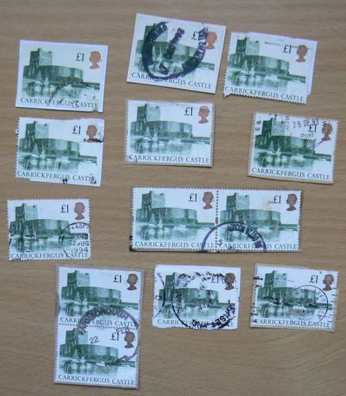 Britain lot of 43 used castle types 1992-1995 - see listing for details
